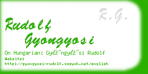 rudolf gyongyosi business card